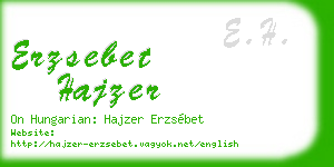 erzsebet hajzer business card