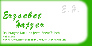 erzsebet hajzer business card